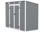 Metallgerätehaus 2,4 x 1,3 m, Geräteschuppen wasserdicht, Geräteschuppen für den Garten, Grau |.de