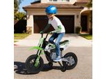 COSTWAY 12V Kinder Motorrad elektrisch, Eletromotorrad mit Fußpedalen, abnehmbaren Stützrädern&Musik, Kindermotorrad, 3-5 km/h, für Kinder 3+ Grün