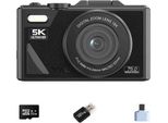 INF 5K Ultra HD Digitalkamera 75MP, 18x Zoom, WiFi & Zubehör Set
