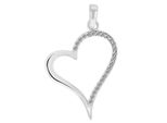 KettenanhäNger Adelia´S "Stilvoller Herz AnhäNger Aus 925 Sterling Silber", Silber, SchmuckanhäNger, Damen, Silber 925 (Sterlingsilber), KettenanhäNger