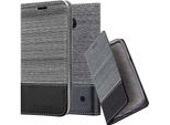 Cadorabo Custodia Per Nokia Lumia 550 Custodia Protettiva In Grigio Custodia Per Cellulare Custodia A Libro Cover