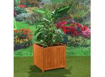 Mucola Fioriera Fioriera Quadrata Portafiori Mangiatoia In Legno Fioriera Fioriera Fioriera - 50 Cm Set Di 2