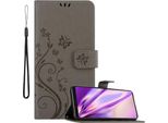 Cadorabo Cover Per Sony Xperia 1 / Xperia XZ4 Cover Protettiva In Grigio Cover Protettiva Cover Cellulare Cover Custodia Fiori Fiore
