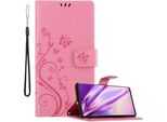 Cadorabo Cover Per Samsung Galaxy Note 10 Plus Cover Protettiva In Rosa Cover Protettiva Cover Telefono Cellulare Cover Fiori Custodia Fiore