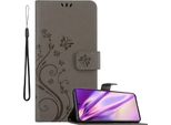 Cadorabo Cover Per Samsung Galaxy A91 / S10 Lite / M80S Cover Protettiva In Grigio Cover Protettiva Custodia Per Cellulare Custodia Fiori