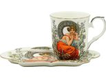 Home Elements Tazza Da 360 Ml, Con Sottobicchiere, Luce Di Mucha