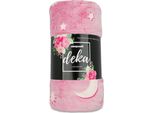 Coperta Luminosa Microplush Stars Rosa 150X200 Cm