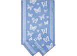 Asciugamano Extra Assorbente 50X70 Cm Farfalle Blu 3 Pz