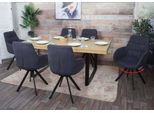 Set Di 6 Sedie Per Sala Da Pranzo HWC-J69, Sedia Da Cucina Sedia Con Bracciolo, Posizione Girevole Automatica, Velluto ~ Antracite