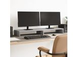 Vidaxl Supporto Per Monitor Grigio Sonoma 100X27X10 Cm Materiale A Base Di Legno
