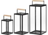 Set Di Lanterne In Metallo Jupiter, 3 Pezzi.
