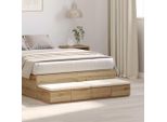 Stabli MöBel Cassettiera Per Letto Artisan Oak 120 X 36,5 X 16,5 Cm Materiale A Base Di Legno - Comodini E Armadietti CC4974883 1Pacco