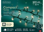 Lumineo Luci Fiabesche Compact Twinkle 500 Led 11 M Bianco Caldo, Verde