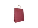 Sacchetto Di Carta 25 X 11 X 32 Cm, 200 Pezzi, Rosso Bordeaux, Awih