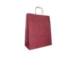 Sacchetto Di Carta 32 X 12 X 41 Cm, 150 Pezzi, Rosso Bordeaux, Awih