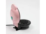 Mini Piastra Per Waffle - WP-MK03 - Forma A Cuore - Rivestimento Antiaderente - Riscaldamento Su Entrambi I Lati - 350 W - 1 Waffle - Rosa