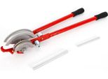 Curvatubi / Curvatubi - Manuale - 15 Mm E 22 Mm - 2 Rulli Di Pressione In Metallo - Per Rame, Ferro, Alluminio E Acciaio Inox - Custodia In Plastica - Rosso