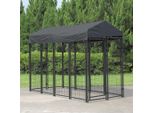 Cuccia Per Cani Da Esterno - Canile/Recinzione - Struttura In Ferro, Con Tetto E Copertura, Resistente Alle Intemperie, Struttura Stabile, Taglia Xs - Nero