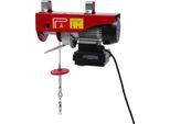 Argano Elettrico A Fune - PA200 - Portata 200 Kg (100 Kg Singolo) - 510 W - Spina 220 V Ue - Radiocomando - Cavo In Acciaio Zincato - Rosso