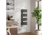 Emke Radiatore Elettrico Da Bagno Con Controllo Tramite App Wi-Fi Termostato Scaldasalviette 1041 X 400 Mm Antracite Portasciugamani 400 W Asciugamani