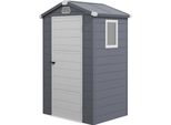 Outsunny Gerätehaus 1,1m², Geräteschuppen mit Satteldach, 133 x 102 x 208 cm