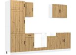 Syfax™ Set Mobili Da Cucina 7 Pz Lucca Rovere Artigianale Truciolato