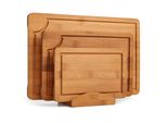 Set Di Taglieri Con Supporto, 3 Pezzi – Tagliere – Vassoio Da Portata – Taglieri – Tagliere In Legno – Tagliere Per Tapas – Bambù - Bikolo®