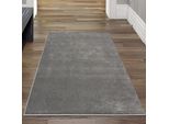 Tappeto Antracite Chiaro Tinta Unita Moderno Morbido Accogliente Stile Living Dimensioni - 80 X 150 Cm