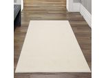 Tappeto Crema A Tinta Unita Moderno Morbido Luminoso Accogliente Dimensioni - 60 X 110 Cm