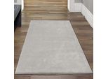 Tappeto Argento Tinta Unita Moderno Morbido Elegante Stile Living Dimensioni - 80 X 150 Cm