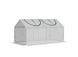 Serra In Plastica Fortuna Lai Con Finestra, Serra In Pe, Serra Per Pomodori, Semenzaio, 120X60X60 Cm, Bianca
