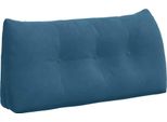 Vidaxl Cuscino Per Lo Schienale Blu 100 X 24 X 50 Cm In Velluto