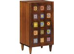Syfax™ Credenza Con Porta Noce 40 X 33 X 75 Cm Legno Di Mango Massello