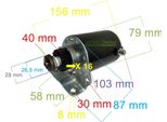Motorino Di Avviamento 16 Denti 12V Per Motore 17-22 Cv Briggs&Stratton B&S / Johndeere