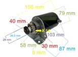 Motorino Di Avviamento 14 Denti 12V Per Motore 10-18 Hp Briggs&Stratton B&S / Johndeere