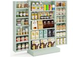 Armadio Multiuso Costway, Dispensa, Armadio Con 6 Ripiani Regolabili Armadio Da Cucina Per Sala Da Pranzo, Soggiorno (Verde)