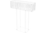 Portafiori In Acrilico - Piedistallo - Decorazione Per Matrimoni E Feste - Portata 5 Kg - 60 X 78 Cm - Trasparente