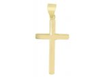 KettenanhäNger Adelia´S "Hochwertiger Kreuz AnhäNger Aus 925 Sterling Silber", Gold, SchmuckanhäNger, Damen, Silber 925 (Sterlingsilber), KettenanhäNger