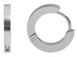 Paar Creolen Adelia´S "Unisex Creolen Aus Edelstahl Ø 12 Mm", Silber, Ohrringe, Damen, Unisex, Edelstahl