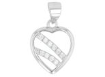 KettenanhäNger Adelia´S "Stylischer Herz AnhäNger Aus 925 Sterling Silber", Silber, SchmuckanhäNger, Damen, Silber 925 (Sterlingsilber), KettenanhäNger