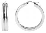 Paar Creolen Adelia´S "Damen Creolen Aus Poliertem Edelstahl Ø 15 Mm", Silber, Ohrringe, Damen, Damen, Edelstahl