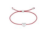 Armband Copenhagen Studios "Schmuck Geschenk Edelstahl Armkette Balloon Hearts", Rot (Gelbgoldfarben, Rot), ArmbäNder, Damen, 24Cm, Edelstahl Nylon, Edelstahl, Nylon, Armband