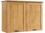 HäNgeschrank Home Affaire "Teramo", Natur, B:105Cm H:75Cm T:37Cm, Massivholz, SchräNke, HäNgeschrank, Breite 105 Cm, 2 HolztüRen, 1 Einlegeboden