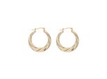 Paar Creolen Firetti "Schmuck Geschenk Gold 375 Ohrschmuck Creole", Gold (Gelbgoldfarben), Ohrringe, Damen, Gelbgold 375