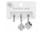 Paar Creolen Adelia´S "Damen Creolen Aus Poliertem Edelstahl Ø 9 Mm", Silber, Ohrringe, Damen, Damen, Edelstahl