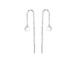 Paar OhrhäNger Celesta "925-Sterling Silber Rhodiniert", Weiß, Ohrringe, Damen, One-Size, Silber 925 (Sterlingsilber)