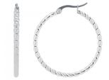 Paar Creolen Adelia´S "Damen Creolen Aus Edelstahl Ø 30 Mm", Silber, Ohrringe, Damen, Damen, Edelstahl