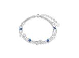 Armband Amor "2017183", Silber (Silber, 925, Kristallweiß, Blau, Kristallweiß, Blau), ArmbäNder, Damen, 20Cm, Silber 925 (Sterlingsilber), Armband, Mit Zirkonia (Synth.)