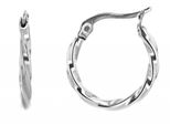 Paar Creolen Adelia´s "Damen Creolen Aus Edelstahl Ø 15 Mm", Silber, Ohrringe, Damen, Damen, Edelstahl