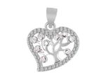 KettenanhäNger Adelia´S "Eleganter Herz AnhäNger Aus 925 Sterling Silber", Gold, SchmuckanhäNger, Damen, Silber 925 (Sterlingsilber), KettenanhäNger
